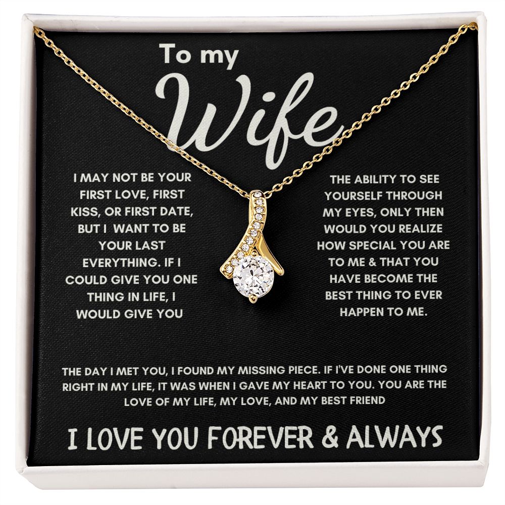 To My Wife - Alluring Beauty Necklace - The Day I Met You - Black Card