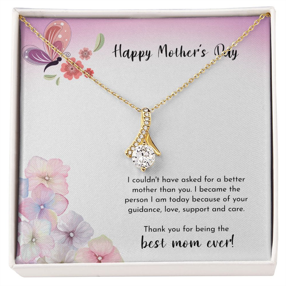 To The Best Mom Ever Alluring Beauty Necklace