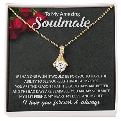 Soulmate My Best Friend Alluring Beauty Necklace Gift
