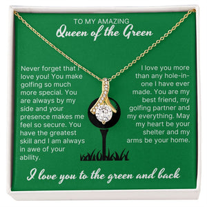 Love You To The Green And Back - Alluring Beauty Necklace For Lady Golfer