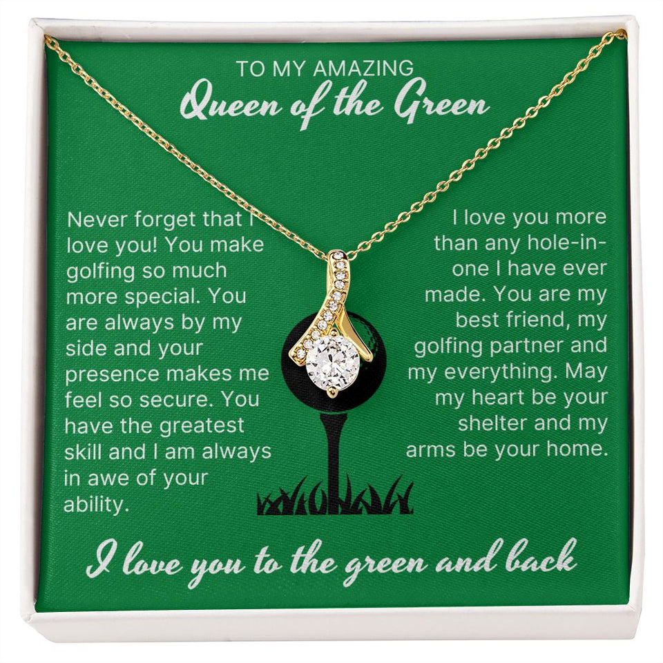 Love You To The Green And Back - Alluring Beauty Necklace For Lady Golfer