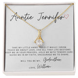 Personalized Will You Be My Godmother Alluring Beauty Necklace