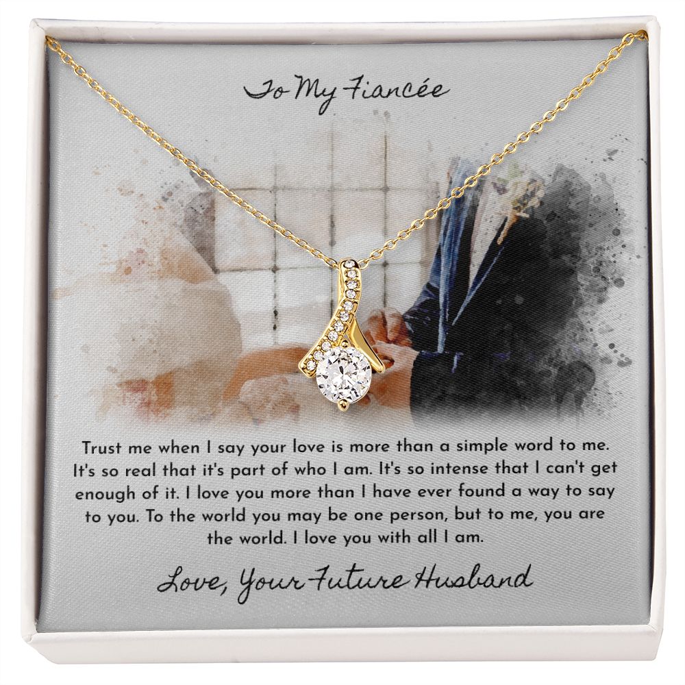 To My Fiancee Love Your Future Husband Alluring Beauty Necklace