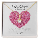 To My Daughter from Dad Valentine's Day Alluring Beauty Necklace