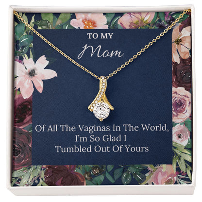 To My Mom necklace, Naughty Alluring Beauty Necklace For Mom