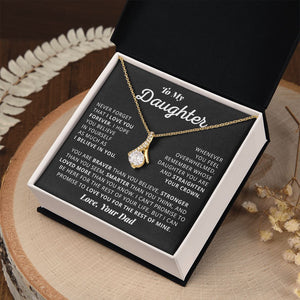Daughter I Love You Forever, Alluring Beauty Necklace, Graduation Gift Idea, Birthday Necklace From Dad