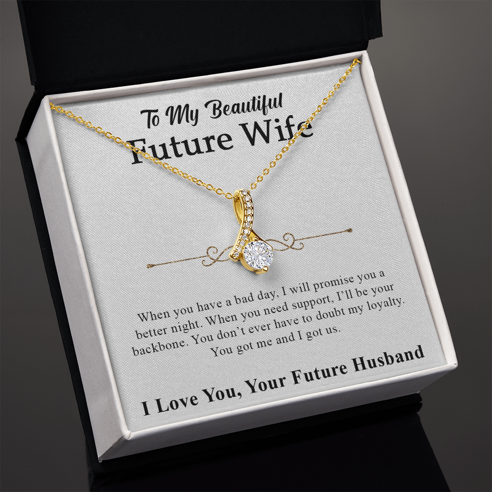 To My Beautiful Futere Wife Necklace - I Love You from Your Future Husband, Girlfriend Necklace, Alluring Beauty Necklace