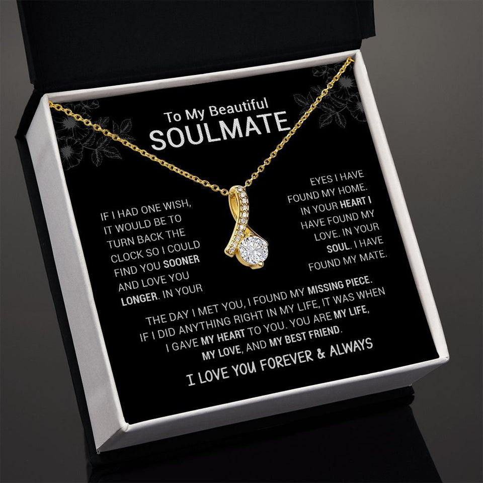 To My Beautiful Soulmate | You Are My Life My Love My Best Friend | Alluring Beauty Necklace