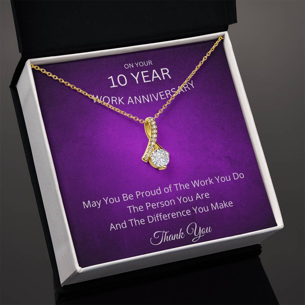 10 Year Work Anniversary Gift Alluring Beauty Necklace