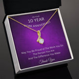 10 Year Work Anniversary Gift Alluring Beauty Necklace
