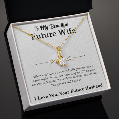 To My Beautiful Future Wife Necklace - I Love You, Your Future Husband, Best Gift for Her, Necklace for Her, Alluring Beauty Necklace