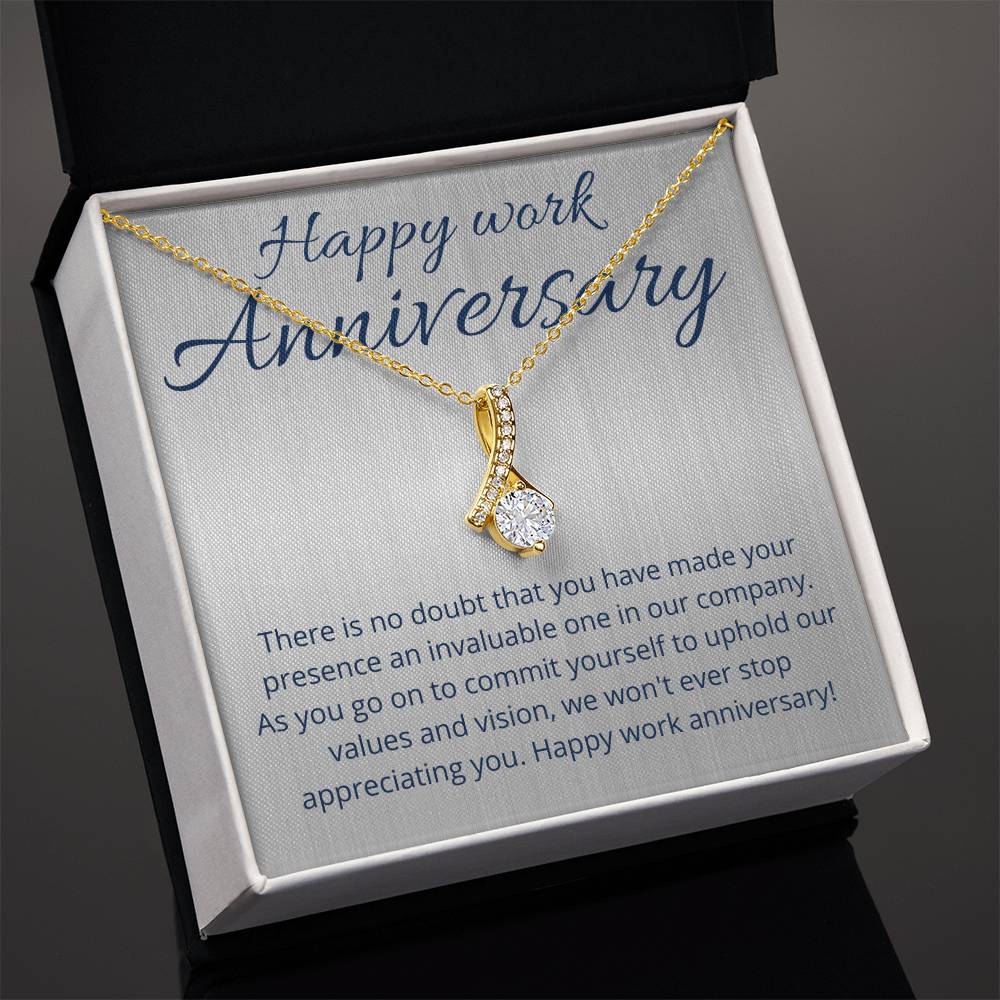 Happy Work Anniversary Alluring Beauty Necklace Gift