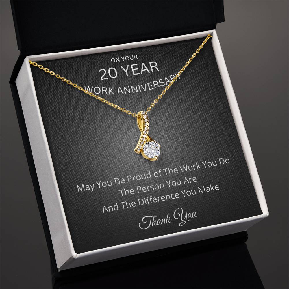 20 year Work Anniversary Gift Alluring Beauty Necklace