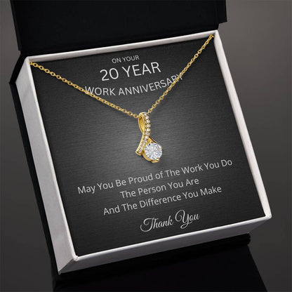 20 year Work Anniversary Gift Alluring Beauty Necklace