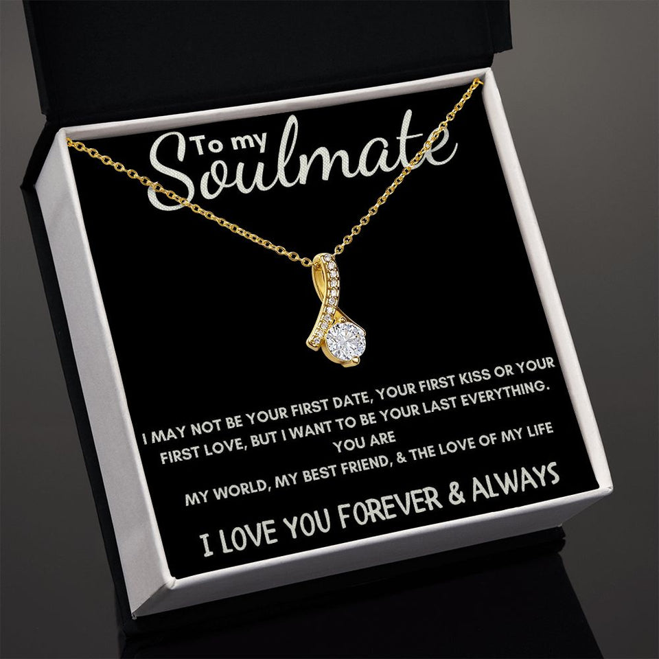 To My Soulmate - Alluring Beauty Necklace - Love of My Life - Black Card