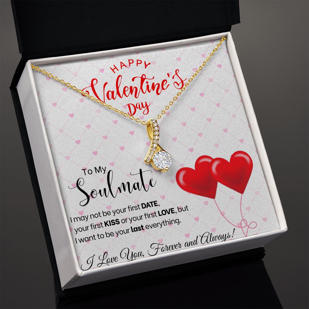 To My Soulmate - Alluring Beauty Necklace - Red Balloons Gift For Mom, necklace For Wife, Gift For Mother's Day