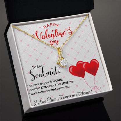 To My Soulmate - Alluring Beauty Necklace - Red Balloons Gift For Mom, necklace For Wife, Gift For Mother's Day
