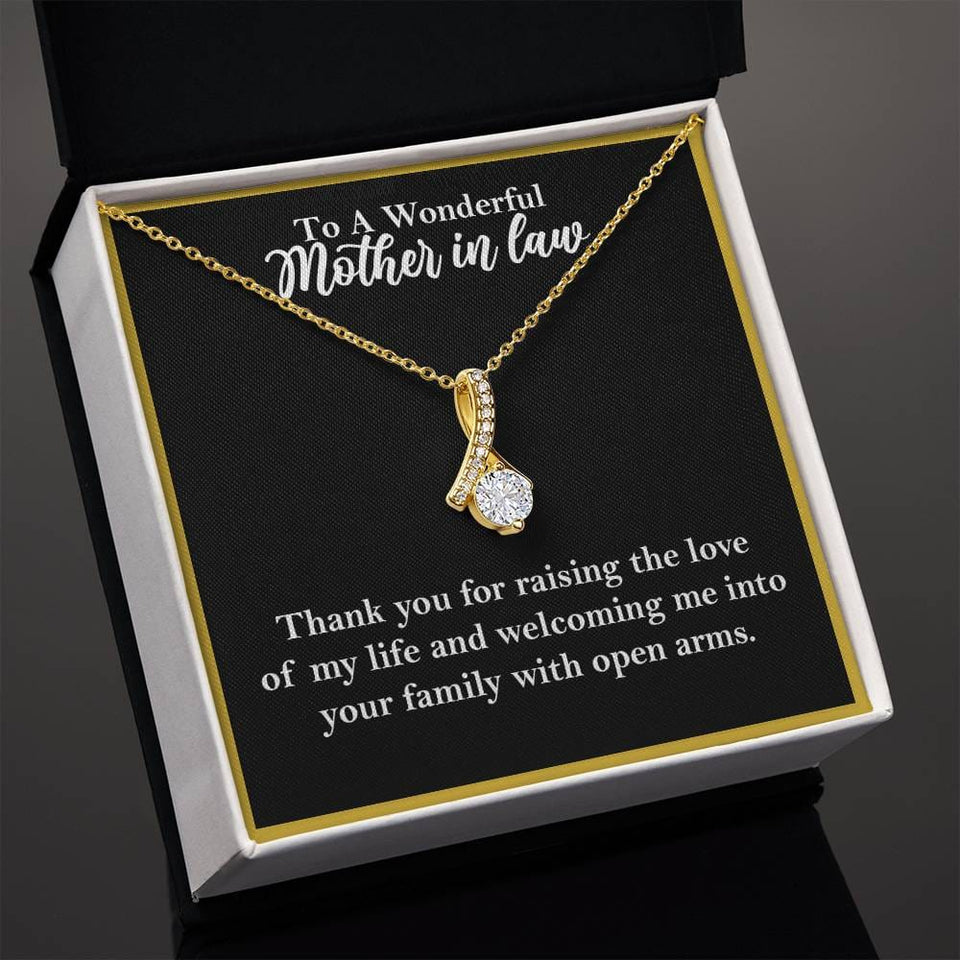 To A Wonderful Mother-In-Law Necklace Gift, Alluring Beauty Necklace