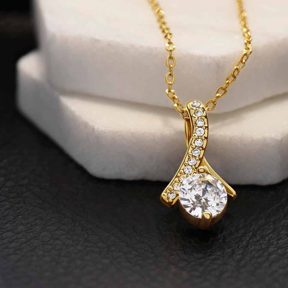 To My Gorgeous Wife Happy Anniversary Alluring Beauty Necklace