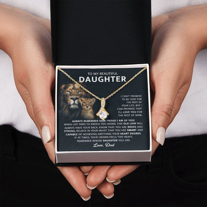 Beautiful Daughter Heart Desires, Alluring Beauty Necklace, Sentimental Gift For Daughter From Dad