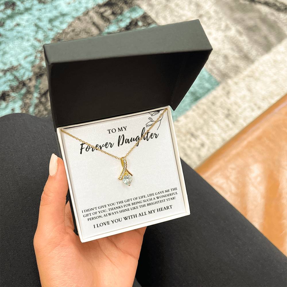 To My Forever Daughter - Shine Like The Brightest Star - Alluring Beauty Necklace