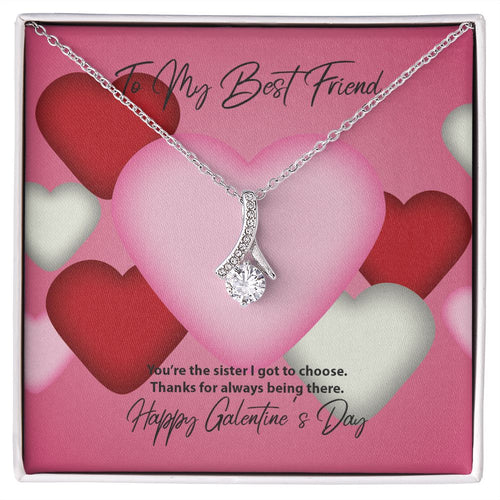 To My Best Friend Galentine's Day Alluring Beauty Necklace