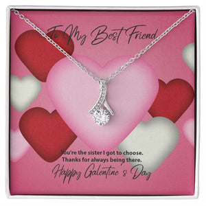 To My Best Friend Galentine's Day Alluring Beauty Necklace