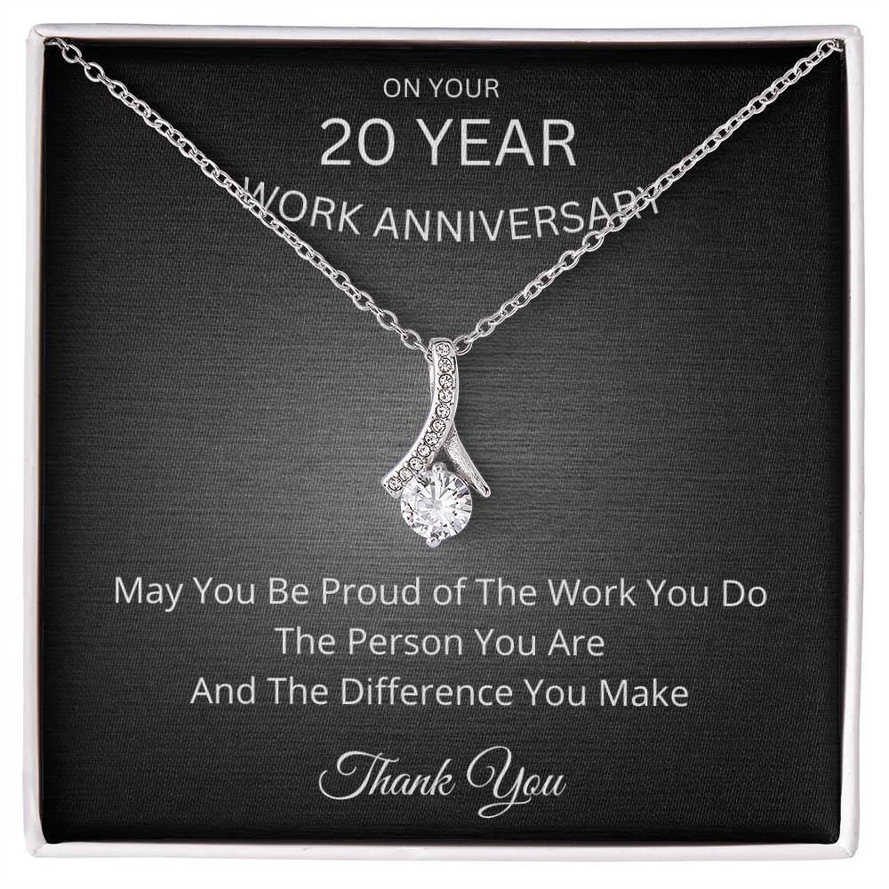 20 year Work Anniversary Gift Alluring Beauty Necklace