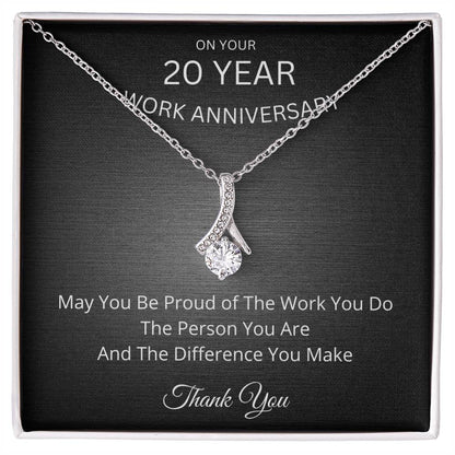 20 year Work Anniversary Gift Alluring Beauty Necklace
