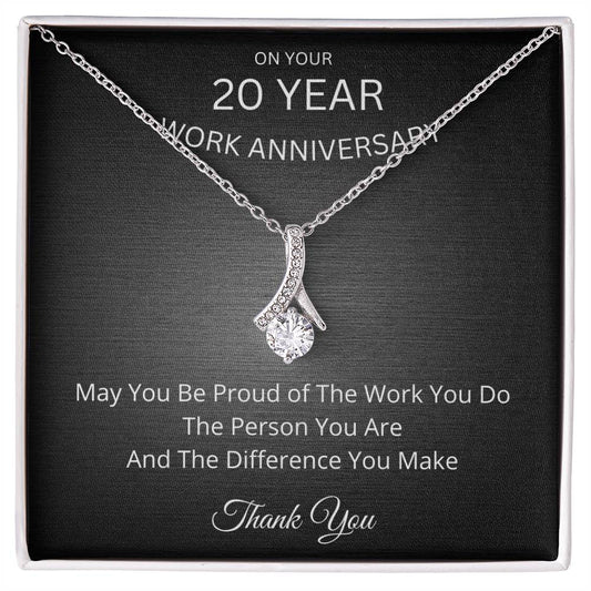 20 year Work Anniversary Gift Alluring Beauty Necklace