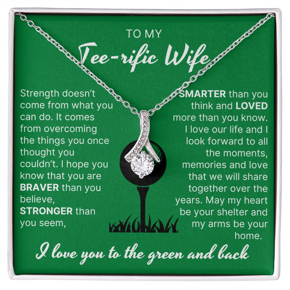 You Are Braver Than You Believe - Alluring Beauty Necklace For Golfer Wife