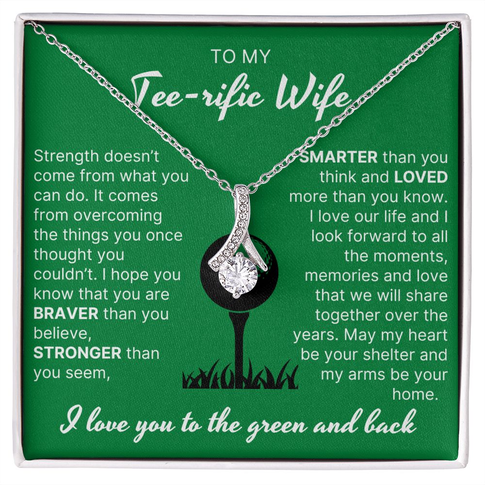 You Are Braver Than You Believe - Alluring Beauty Necklace For Golfer Wife