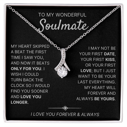 To My Wonderful Soulmate necklace, Only For You - Alluring Beauty Necklace For Soulmate