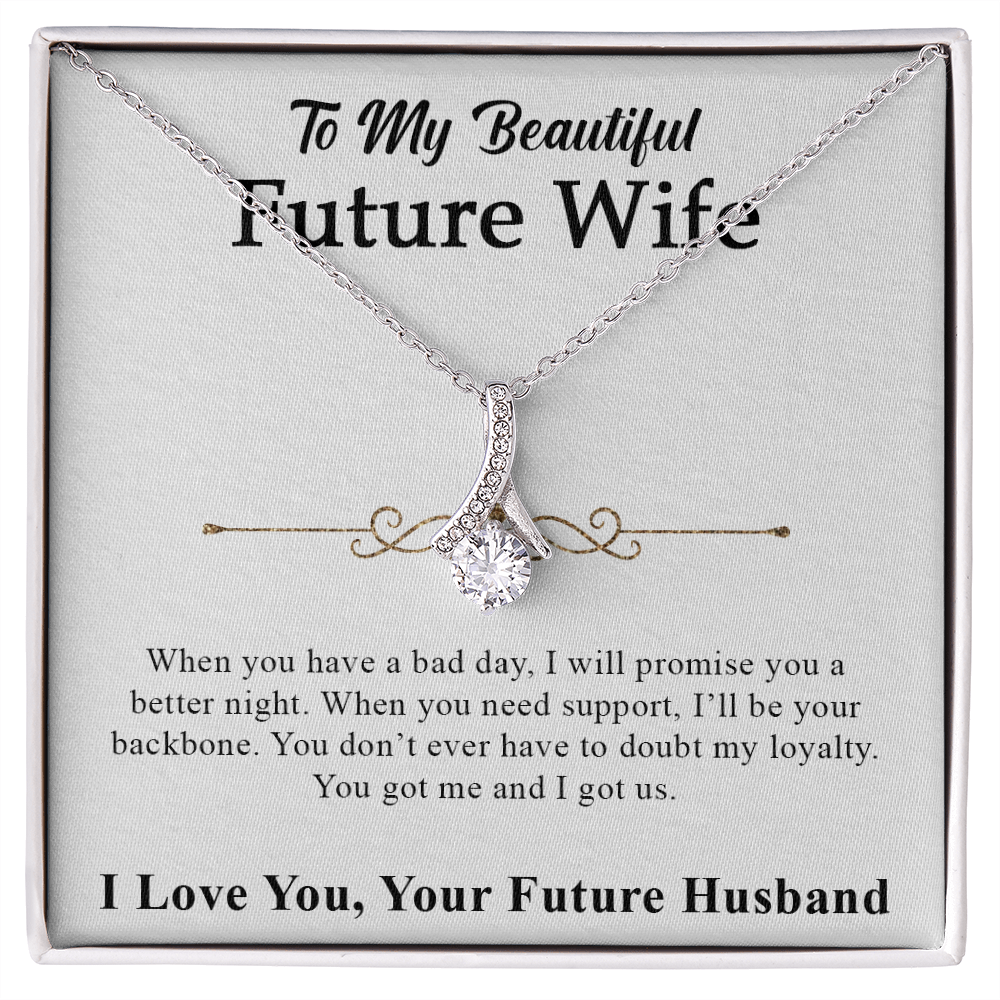 To My Beautiful Futere Wife Necklace - I Love You from Your Future Husband, Girlfriend Necklace, Alluring Beauty Necklace