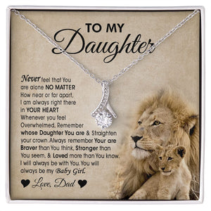 To My Daughter Gift From Dad | Proud To Be Your Father | Sentimental Gifts Alluring Beauty Necklace