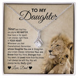 To My Daughter Gift From Dad | Proud To Be Your Father | Sentimental Gifts Alluring Beauty Necklace
