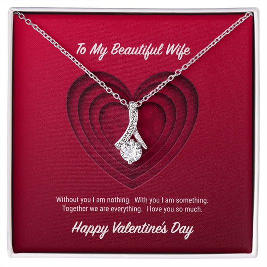 To My Beautiful Wife Valentine's Day Alluring Beauty Necklace