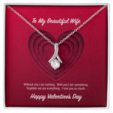 To My Beautiful Wife Valentine's Day Alluring Beauty Necklace