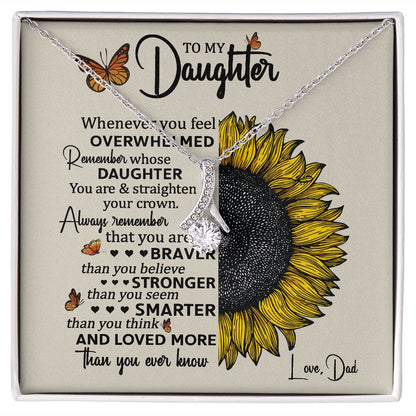 To My Daughter | Always Remember This | Alluring Beauty Necklace | Gift for Daughter from Dad