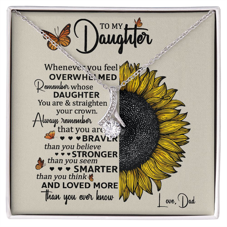To My Daughter | Always Remember This | Alluring Beauty Necklace | Gift for Daughter from Dad