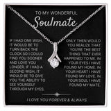 To My Wonderful Soulmate necklace, Two Wishes - Alluring Beauty Necklace For Soulmate