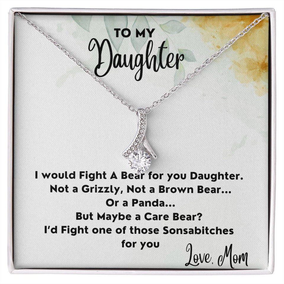 Fight A Bear For You - Alluring Beauty Necklace For Daughter