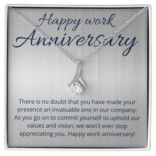 Happy Work Anniversary Alluring Beauty Necklace Gift
