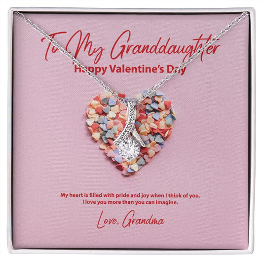 To My Granddaughter from Grandma Valentine's Day Alluring Beauty Necklace