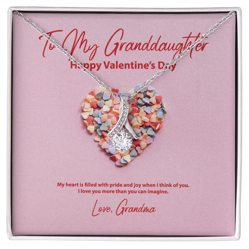To My Granddaughter from Grandma Valentine's Day Alluring Beauty Necklace