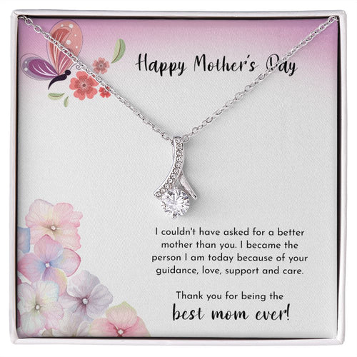 To The Best Mom Ever Alluring Beauty Necklace