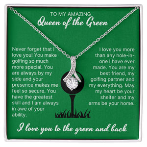 Love You To The Green And Back - Alluring Beauty Necklace For Lady Golfer
