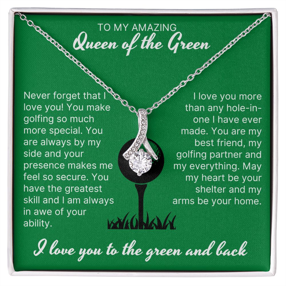 Love You To The Green And Back - Alluring Beauty Necklace For Lady Golfer