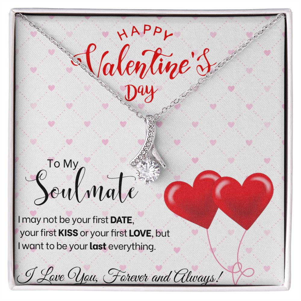To My Soulmate - Alluring Beauty Necklace - Red Balloons Gift For Mom, necklace For Wife, Gift For Mother's Day