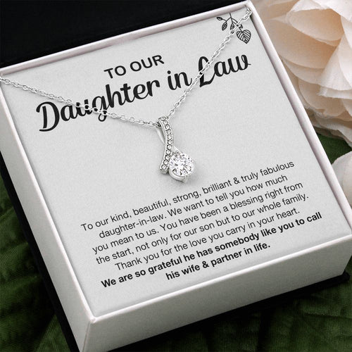 Daughter In Law You Mean To Us, Alluring Beauty Necklace, Gift for Daughter In Law, Christmas Gift Idea